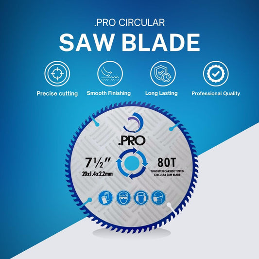 TCT Circular Saw Blade - 190mm 80T (30mm Bore + 25,20,16mm Reduction Rings)