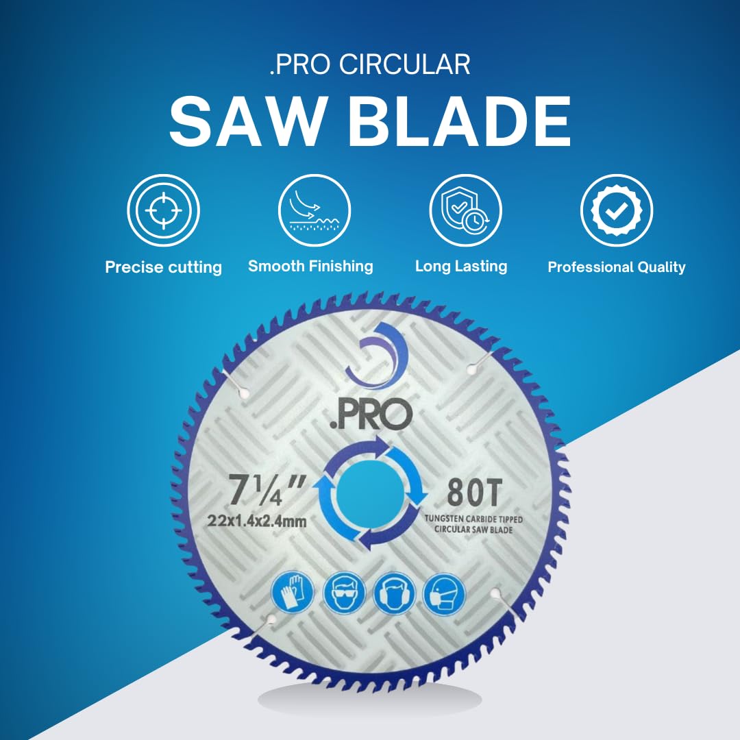 TCT Circular Saw Blade - 185mm 80T (22mm Bore + 20,16mm Reduction Rings)