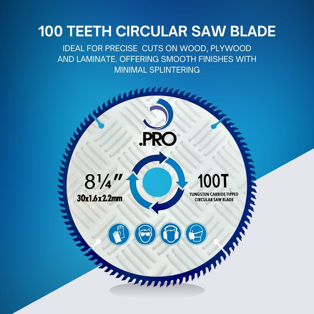 TCT Circular Saw Blade - 210mm 100T for Splinter-Free Wood & Plywood Cuts