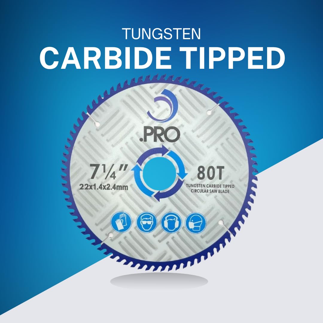 TCT Circular Saw Blade - 185mm 80T (22mm Bore + 20,16mm Reduction Rings)