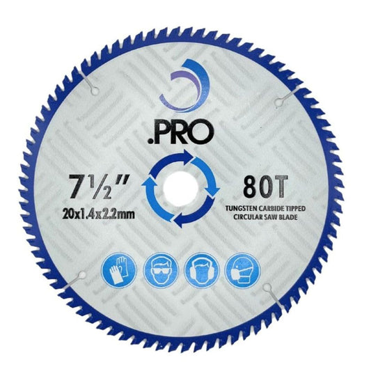 TCT Circular Saw Blade - 190mm 80T (30mm Bore + 25,20,16mm Reduction Rings)