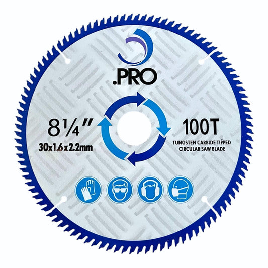 TCT Circular Saw Blade - 210mm 100T (30mm Bore + 25,20,16mm Reduction Rings)