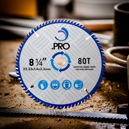 210mm TCT Circular Saw Blade 80T - 22mm Bore Professional Wood Cutting