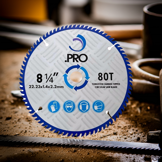 210mm TCT Circular Saw Blade 80T - 22mm Bore Professional Wood Cutting